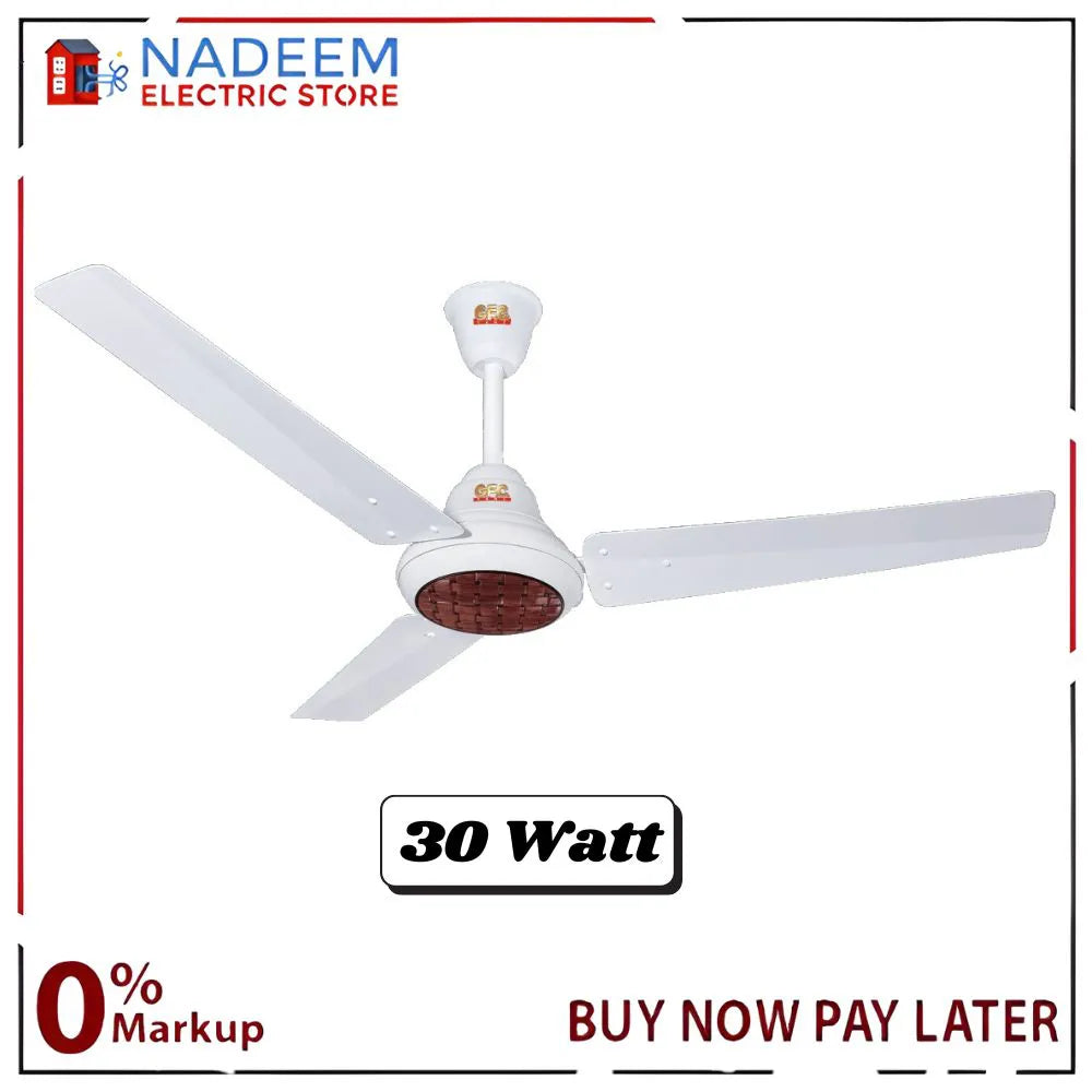 GFC Ceiling Fan AC 30 Watts  RAVI Model 56'' Energy Saver Inverter Fan Energy Efficient Electrical Steel Sheet and 99.9% Pure Copper Wire Brand Warranty