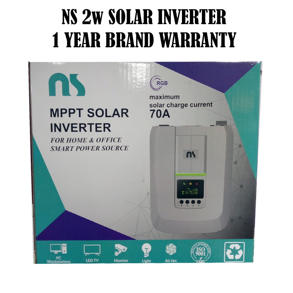 NS Max Pro 2000 Solar Inverter UPS 2.0 KVA 24V DC (1800) Watt. Solar Charge Current - Nadeem Electric Store