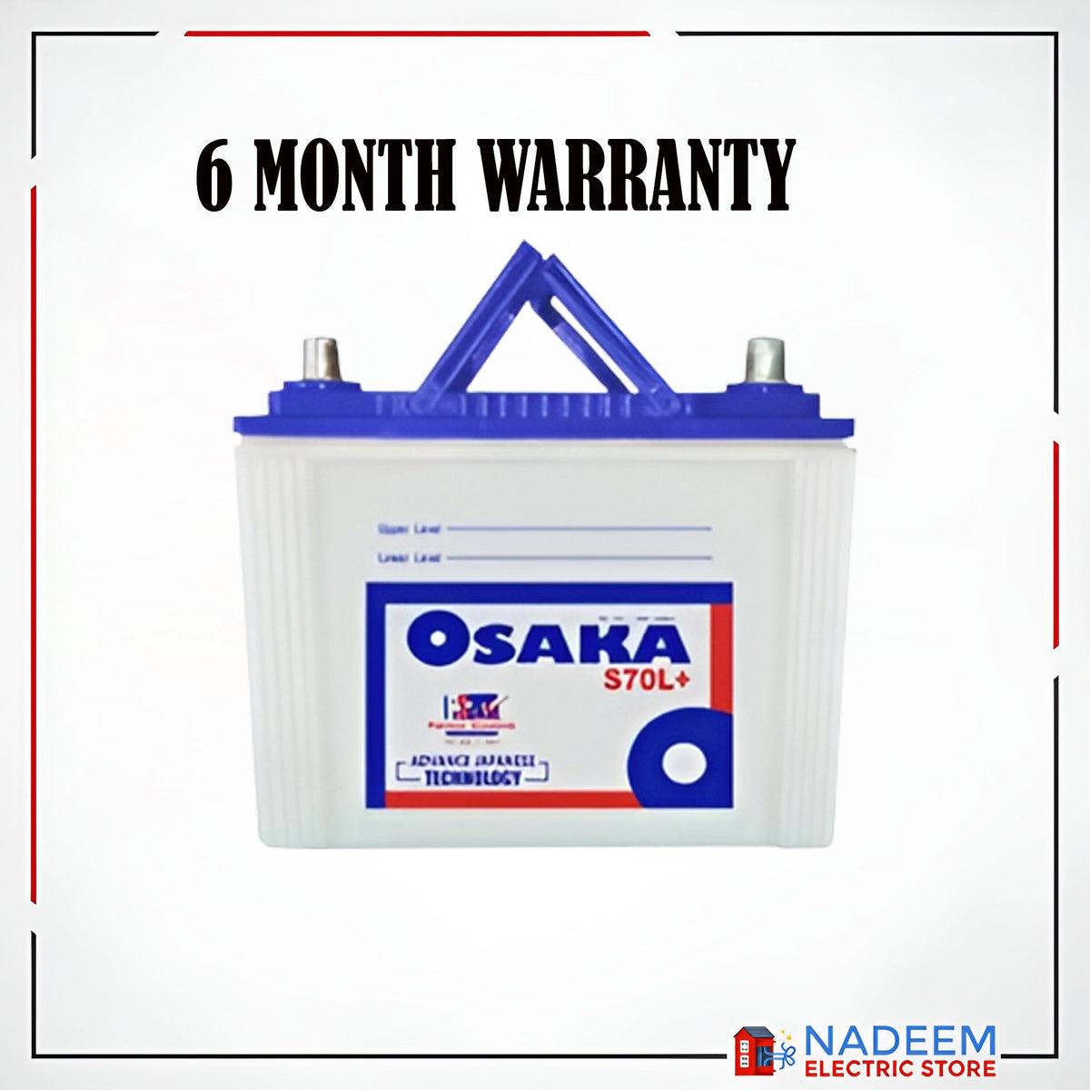 Osaka 70 L 50 AH 12 Plate Osaka Battery - Nadeem Electric Store