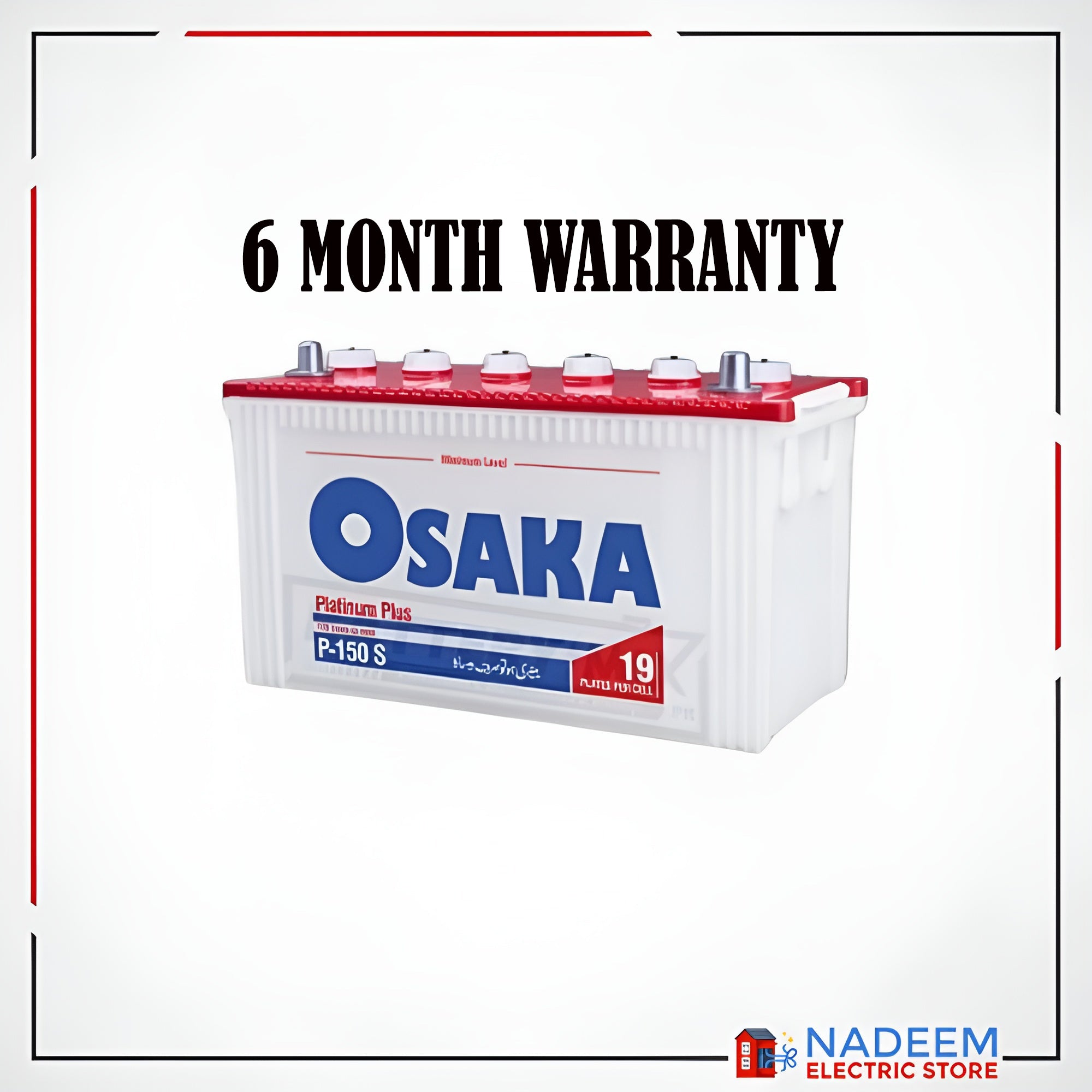 Osaka P150-S Platinum Plus without Lead Acid Unsealed Car Battery - Nadeem Electric Store