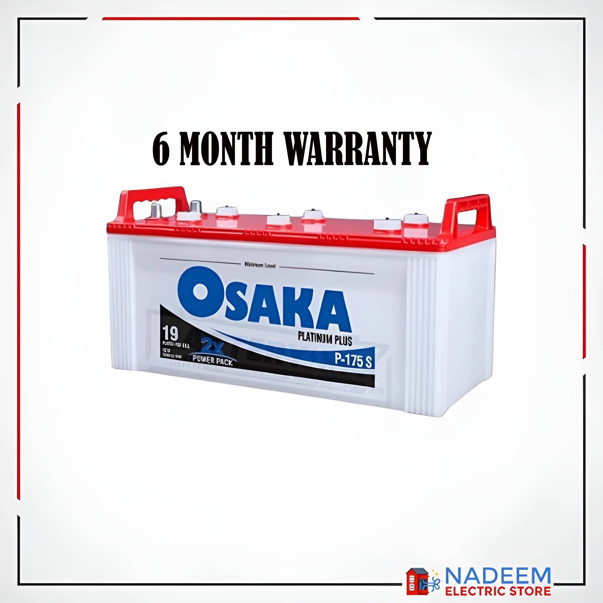 Osaka P175-S Platinum Plus Without Lead Acid Unsealed Car Battery - Nadeem Electric Store