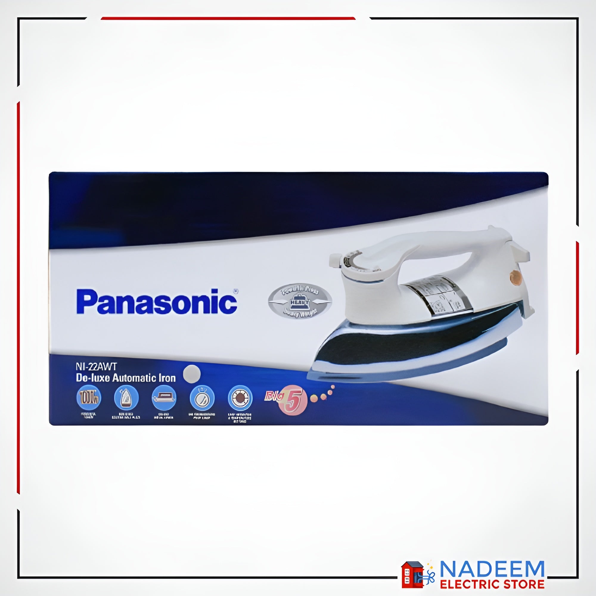 Panasonic 100% Original Dry Iron NI-22AWT DULUXE Automatic Iron - Nadeem Electric Store