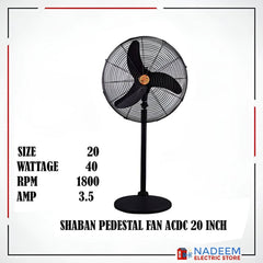 Shaban fans Pedestal ACDC 20inch 40WATT - Nadeem Electric Store