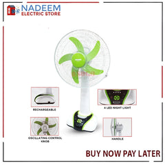 Sogo JPN-631 Oscillating Rechargeable Table Fan