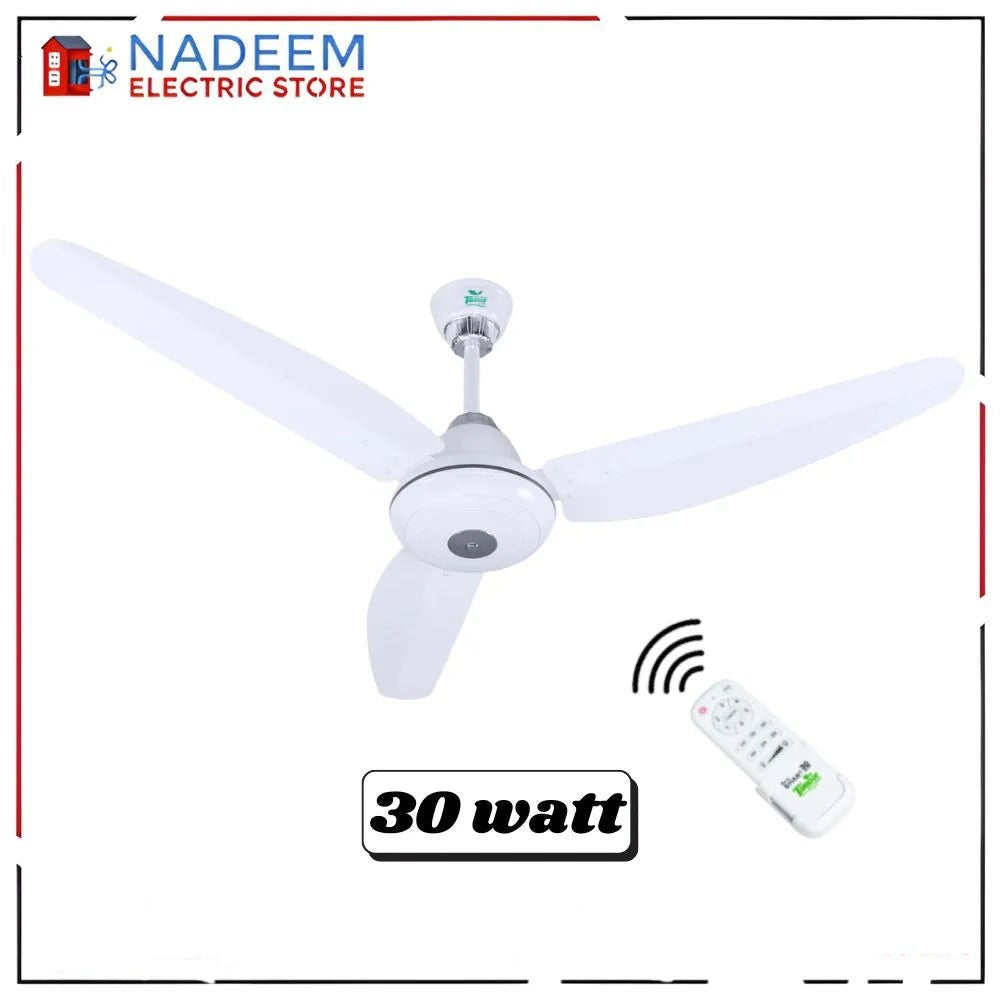 Tamoor Ceiling Fan Sober Model 30 Watt Eco-Smart Series 56 Inch Noiseless Motor. 99% Copper Winding Brand Warranty