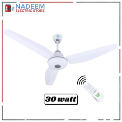 Tamoor Ceiling Fan Sober Model 30 Watt Eco-Smart Series 56 Inch Noiseless Motor. 99% Copper Winding Brand Warranty