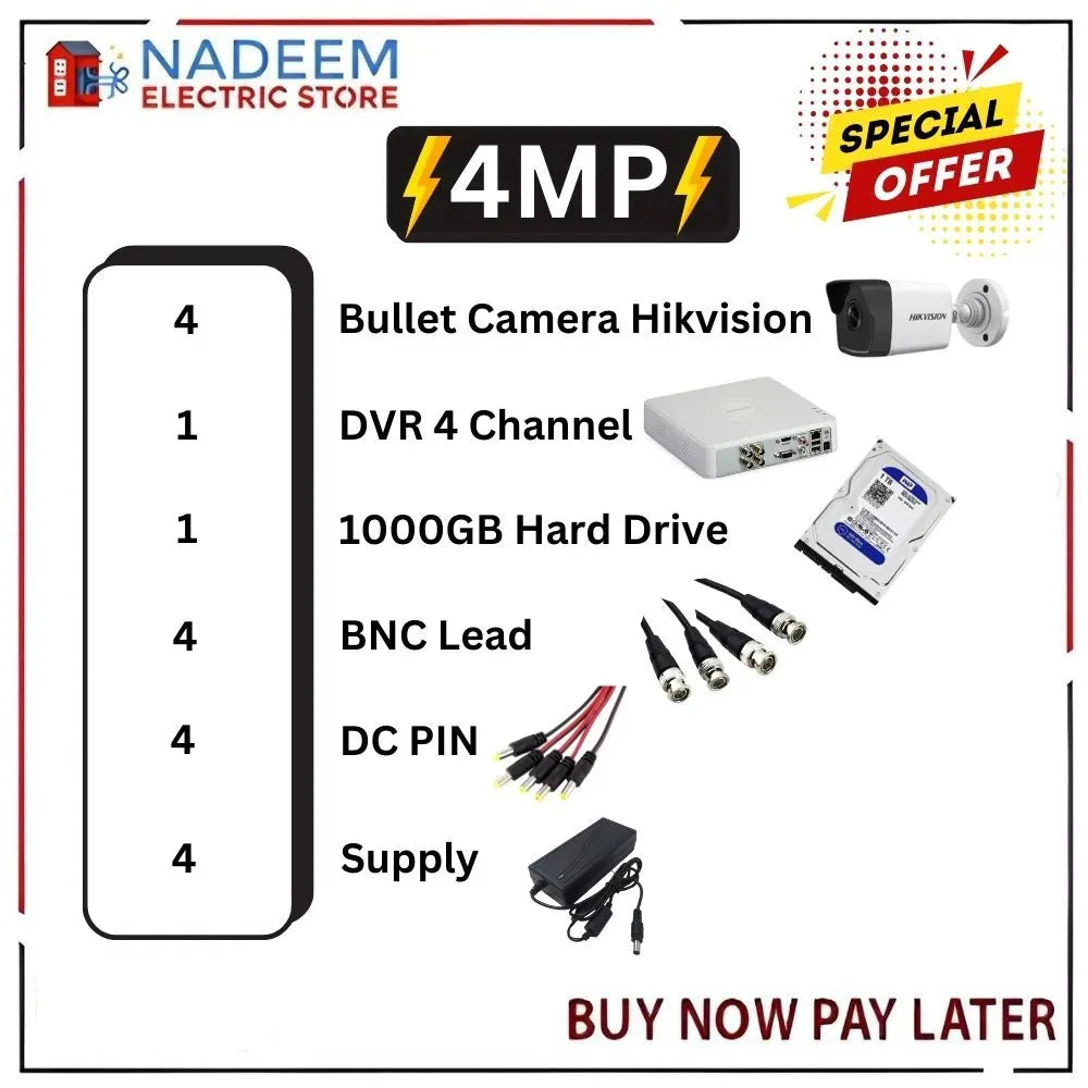 Hikvision 4MP Bullet Cameras package