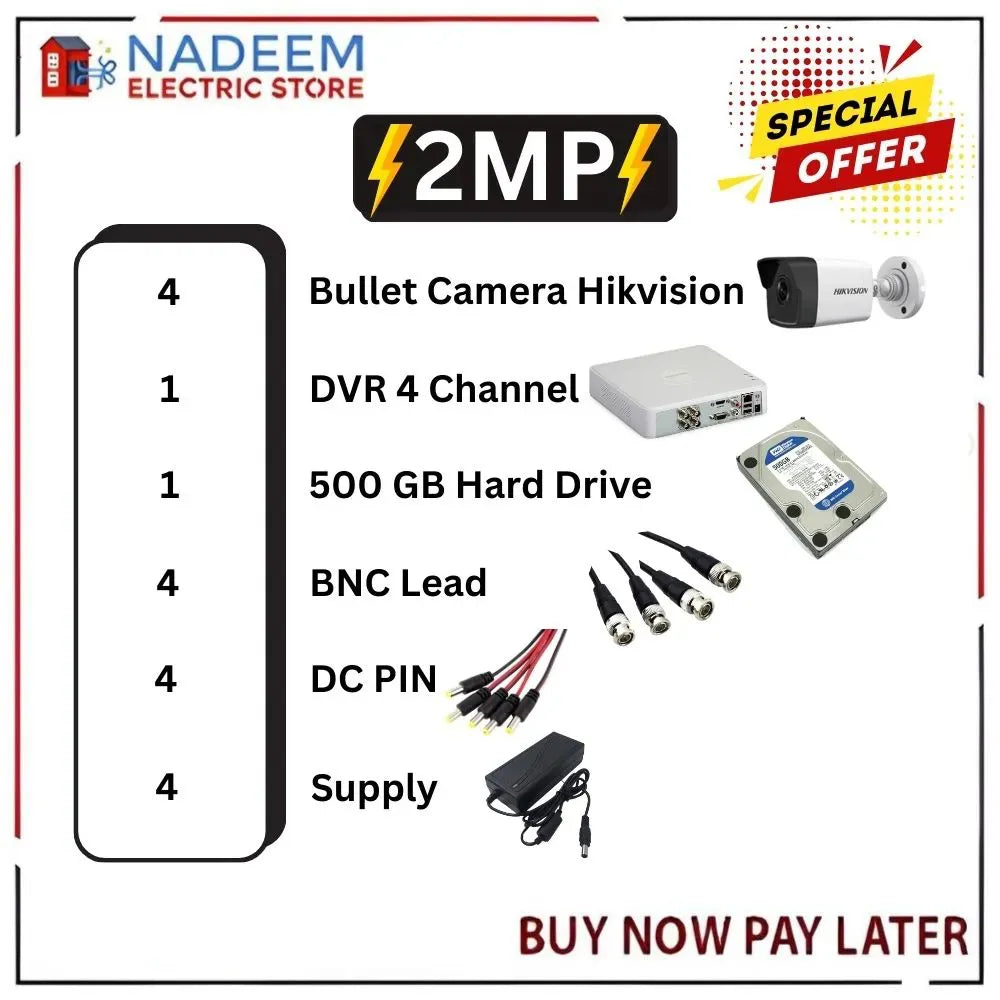 Hikvision 2MP Bullet Cameras package